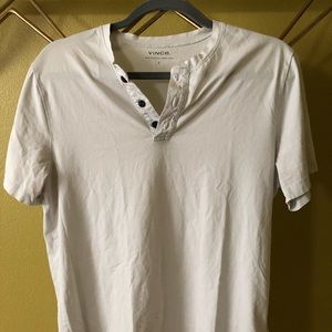 B&W button up T-shirts.